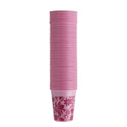 Monoart Plastic Cup 200cc Pink Floral