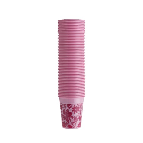 Monoart Plastic Cup 200cc Pink Floral