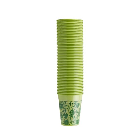 Monoart Plastic Cup 200cc Lime Floral